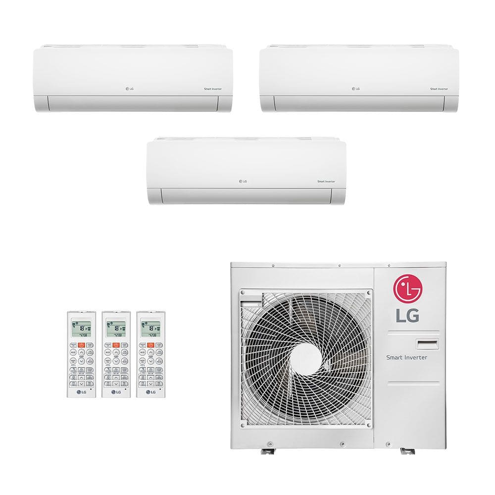 Ar-Condicionado Multi Split Inverter LG 36.000 (2x Evap HW 12.000 + 1x Evap HW 18.000) Quente/Frio 220V