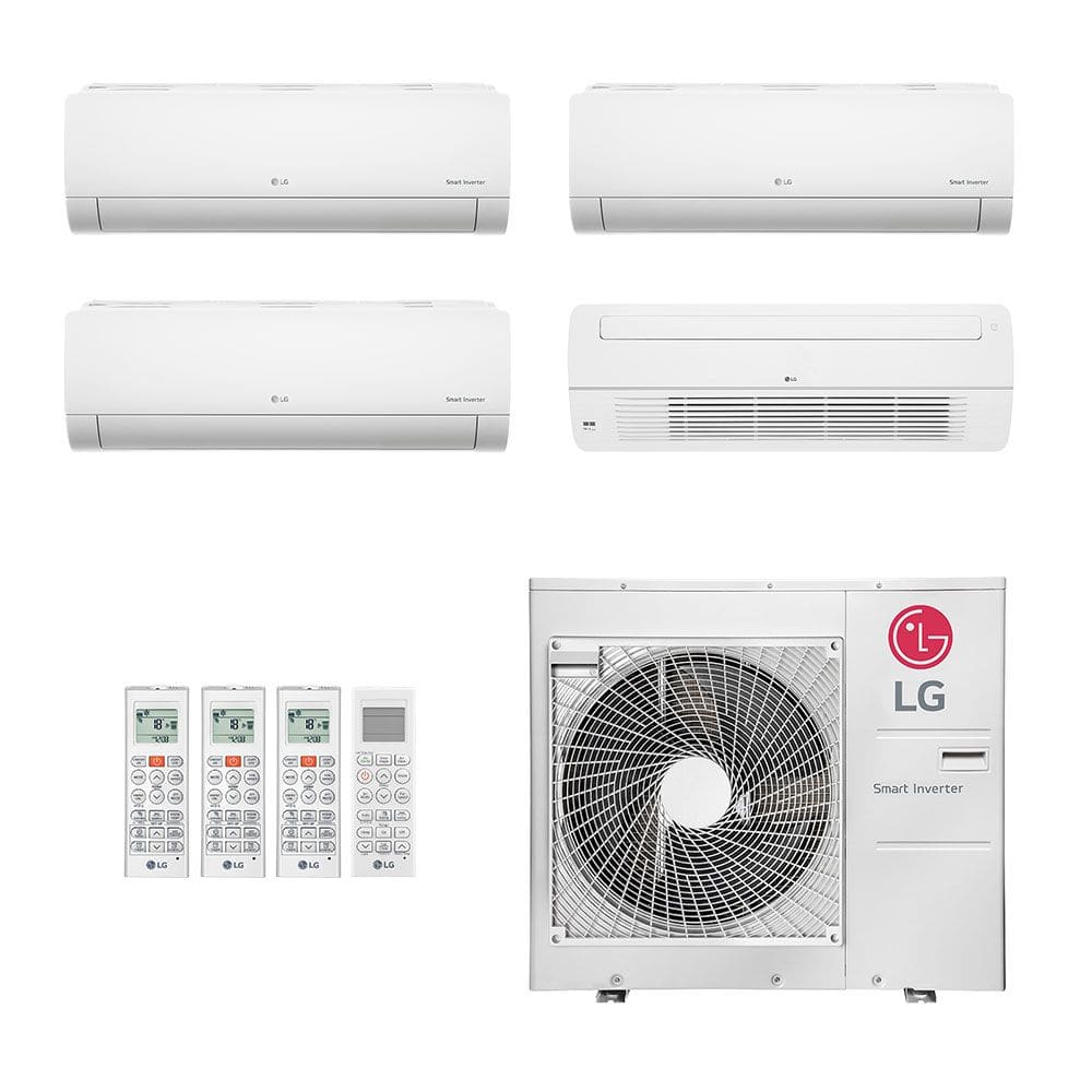 Ar-Condicionado Multi Split Inverter LG 48.000 (3x Evap HW 9.000 + 1x Evap Cassete 1 Via 18.000) Quente/Frio 220V