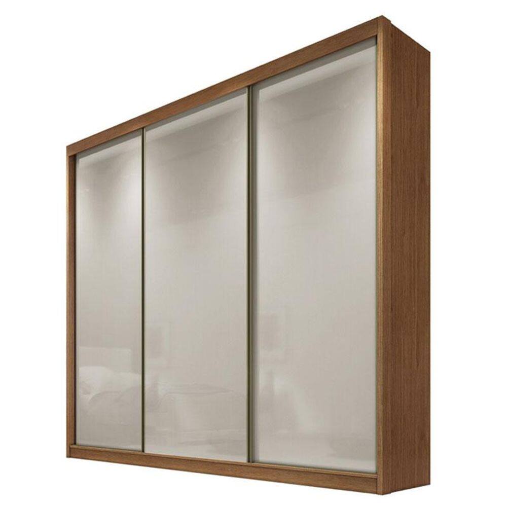 Guarda Roupa Casal Logan 3 Portas 4 Gavetas Cumaru 25 Fendi – Novo Horizonte