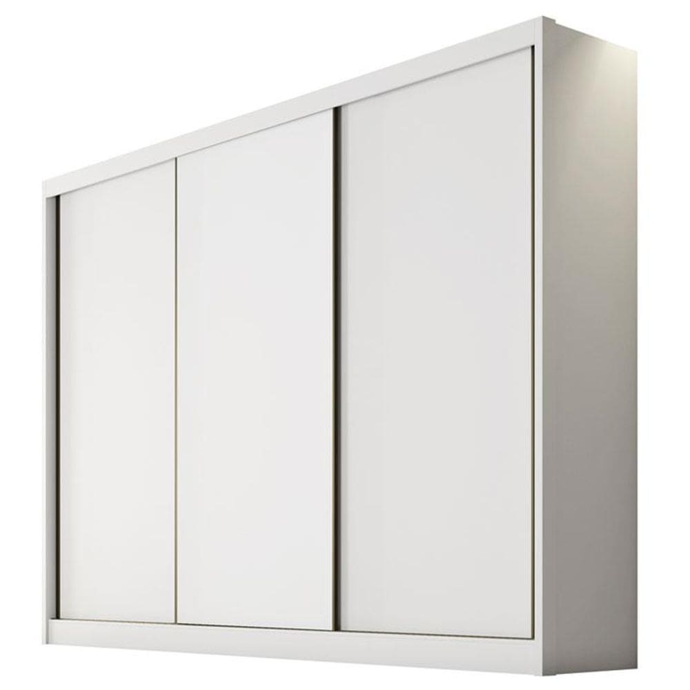 Guarda Roupa Casal Logan 3 Portas 4 Gavetas Neve – Novo Horizonte