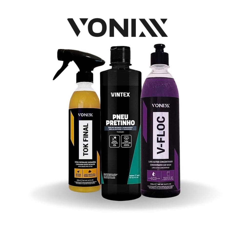 Kit Vonixx Brilho Total - Limpeza + Brilho + Proteção