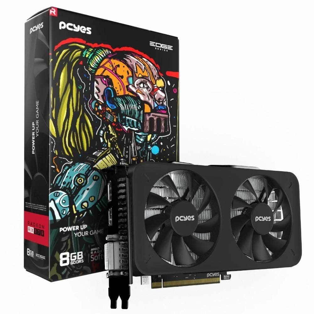 Placa de Video PCYES Radeon RX 570 Edge Dual FAN, 8GB GDDR5, 256 bits, PVEX5708GB2F