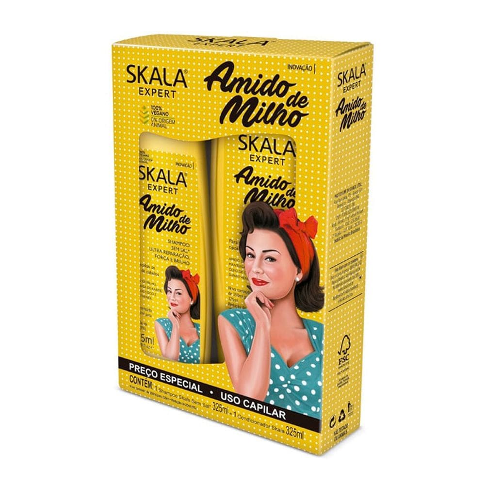 Shampoo + Condicionador Skala Amido de Milho 325ml cada