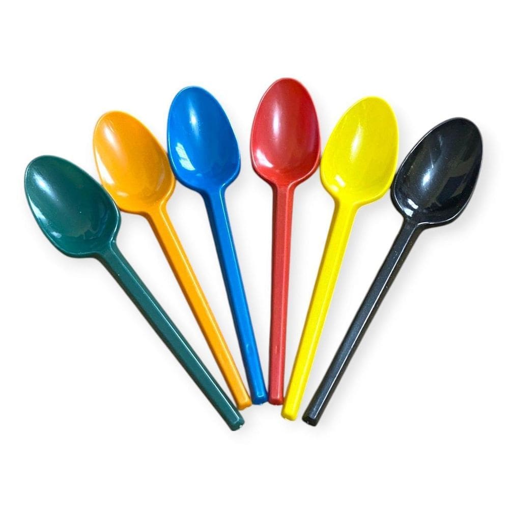 Kit 800 Colheres Sobremesa Colorida Plástico Festas Eventos