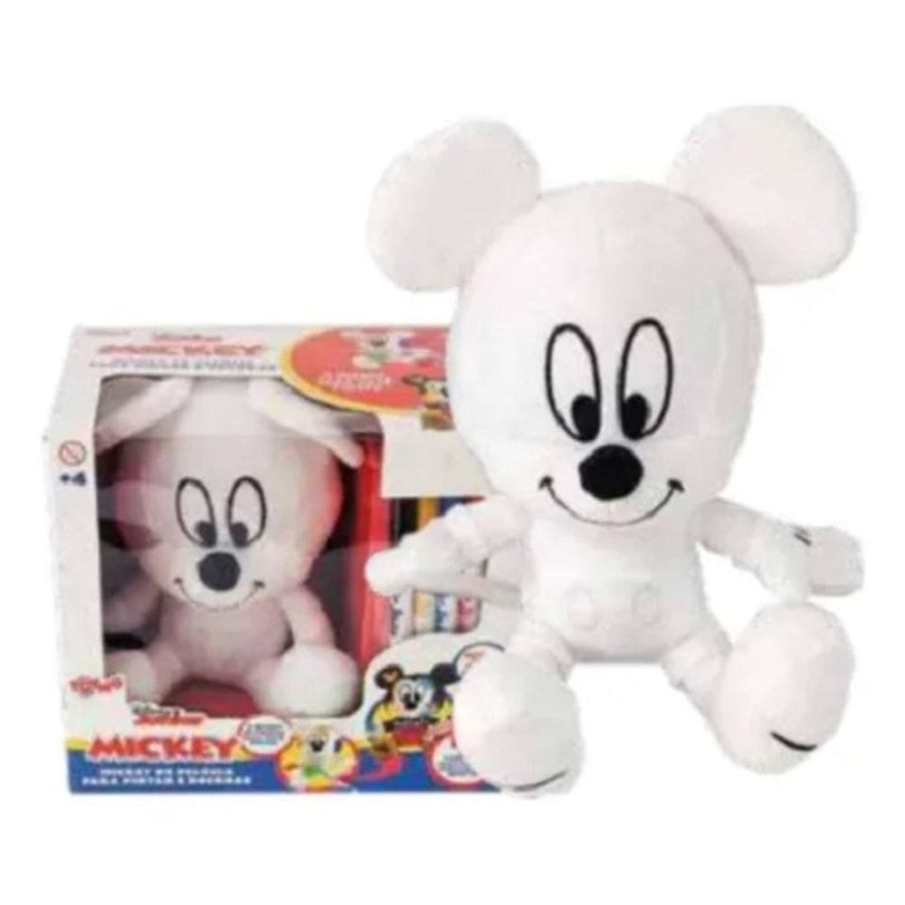Pelúcia Disney 18 Cm Pintar e Decorar - Mickey Mouse -  Lavável Reutilizável – Toyng