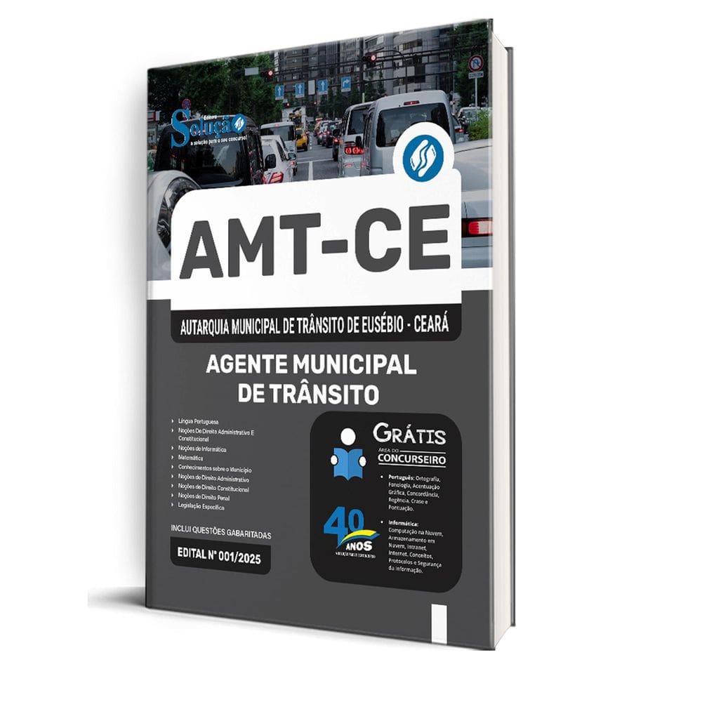 Apostila Amt Eusébio-Ce 2025 - Agente Municipal De Trânsito