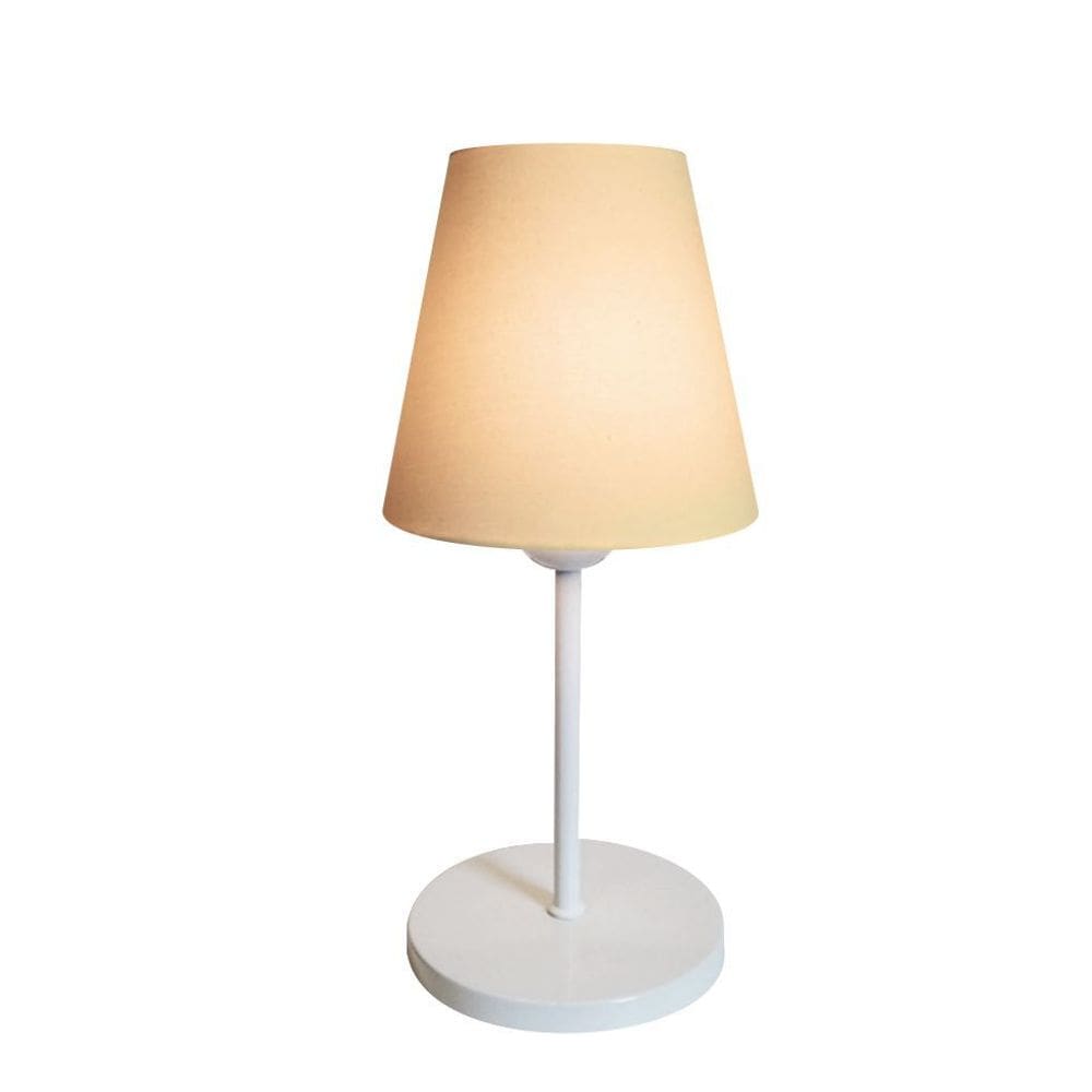 Abajur Cabeceira Para Quarto Cone Vivare Md-2005 Cúpula em Tecido Cone - Bivolt