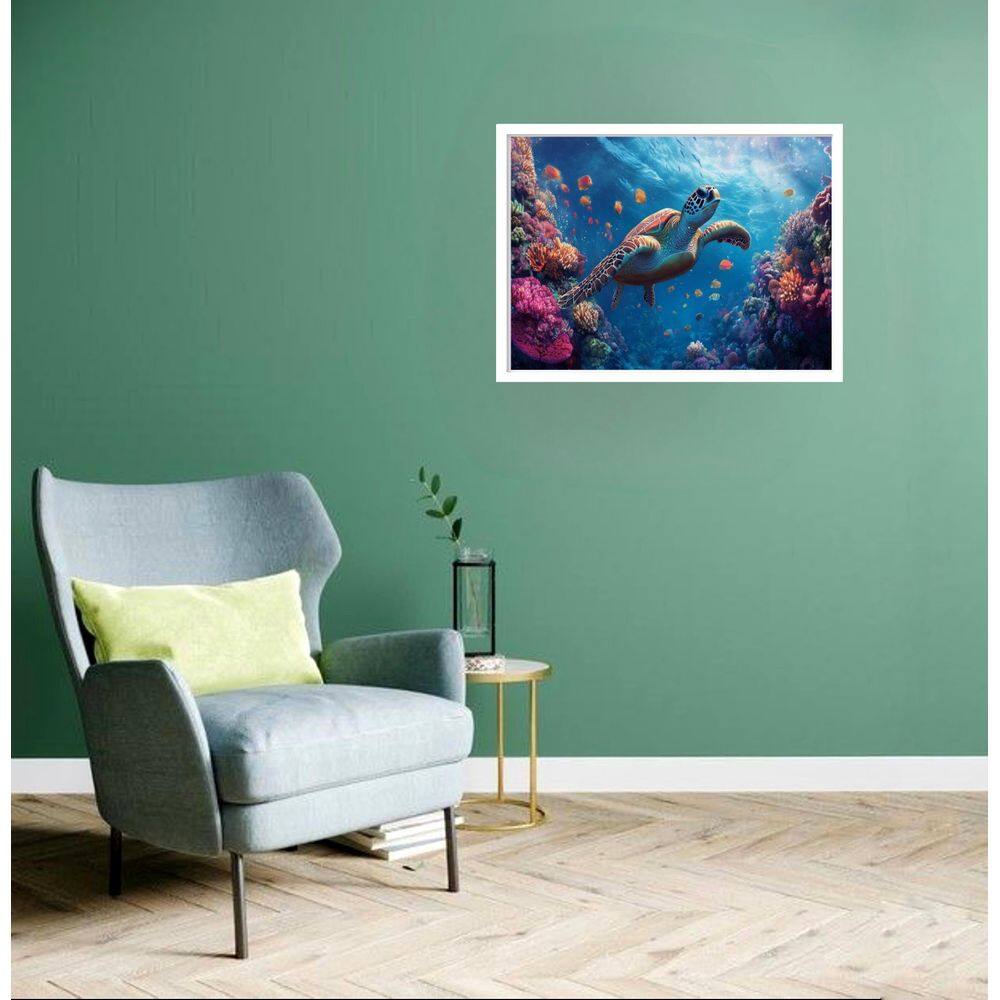 Quadro Decorativo Tartaruga Mar - 50X70Cm