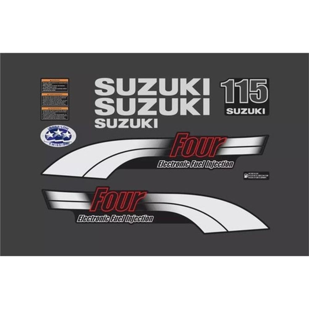 Kit Adesivos Motor Jet Ski Suzuki 115 Four Eletronic Fuel In