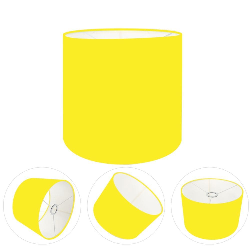 Cúpula Abajur e Luminaria em Tecido Cilíndrica Vivare Cp-8008 Ø20x25cm - Bocal Europeu