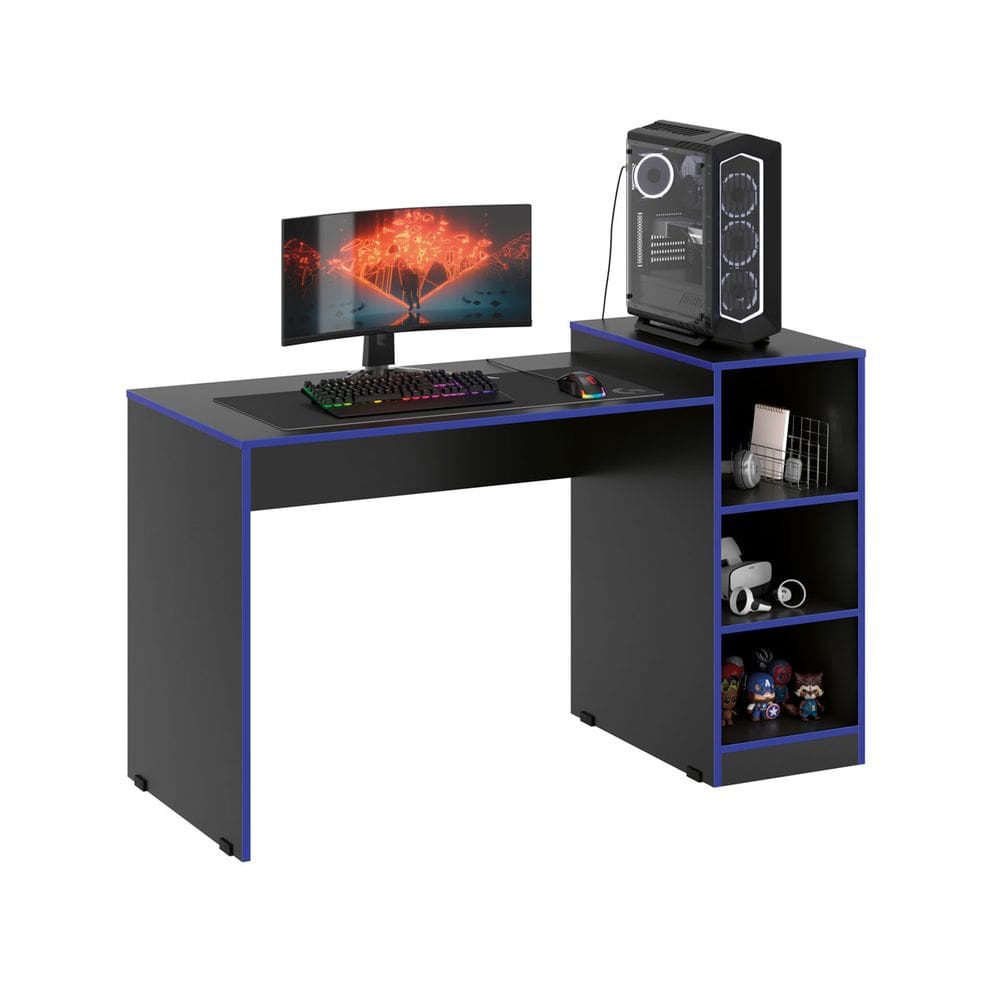 Mesa Gamer Zetra Escrivaninha com Nichos