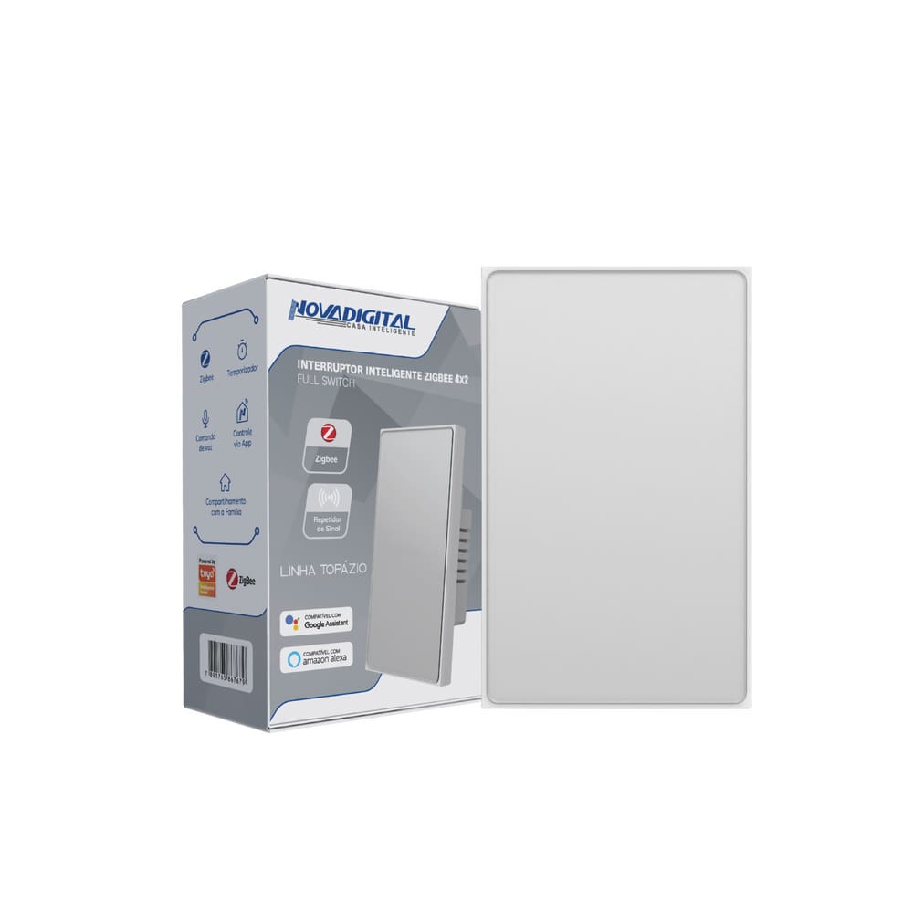 Interruptor Inteligente Zigbee Linha Topázio 1 Botão BRANCO