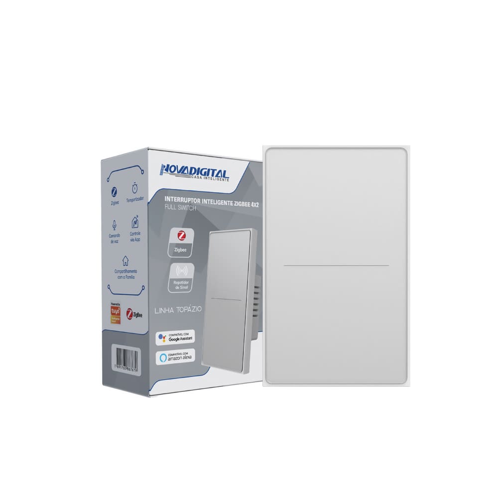 Interruptor Inteligente Zigbee Linha Topázio 2 Botões BRANCO