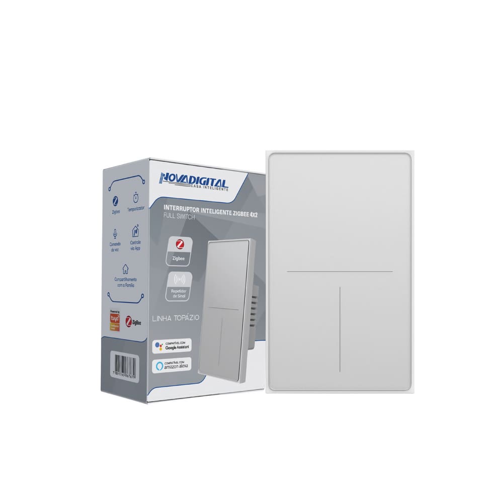 Interruptor Inteligente Zigbee Linha Topázio 3 Botões BRANCO