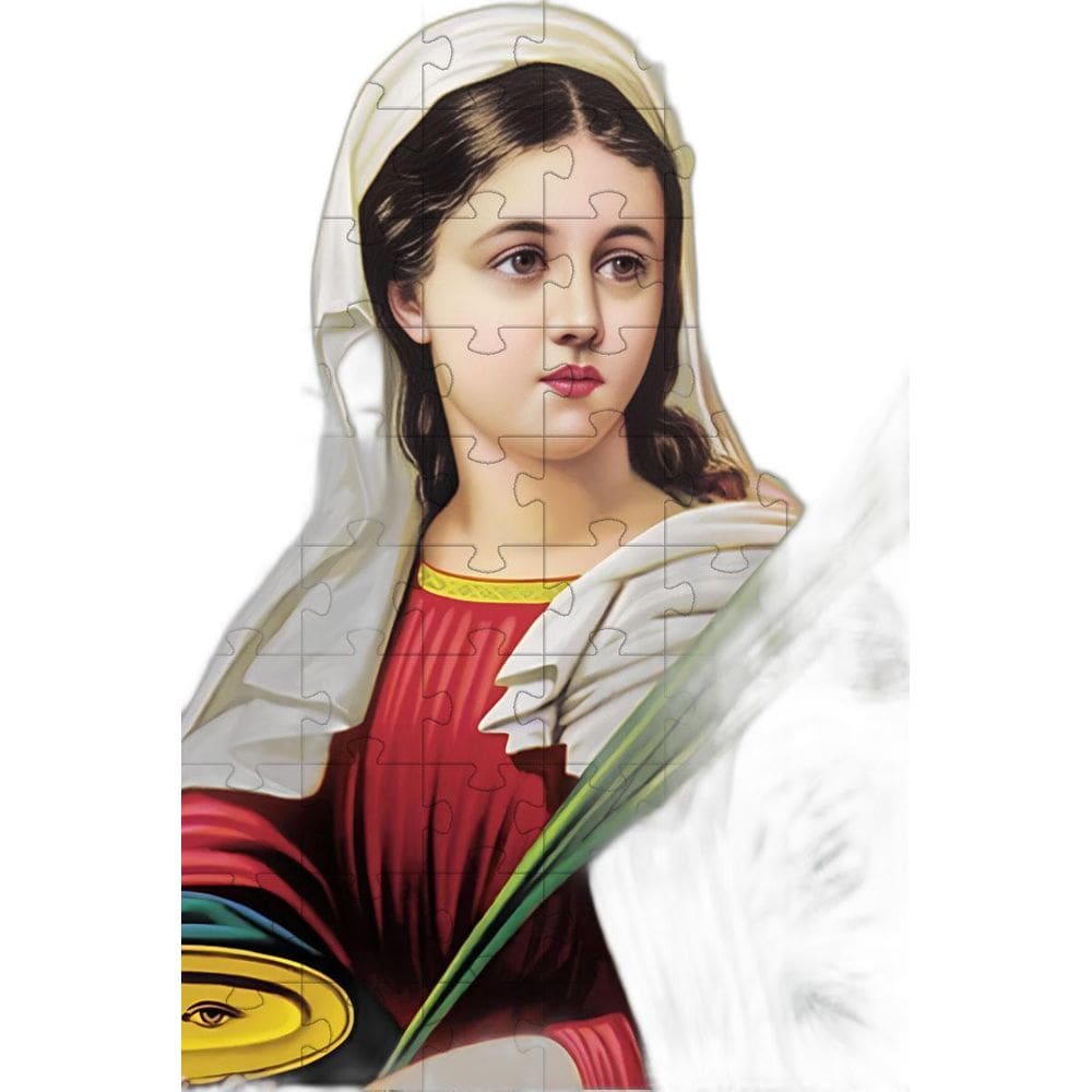 Quebra-Cabeça Religiosos Olhos E Visão Santa Luzia Em 60