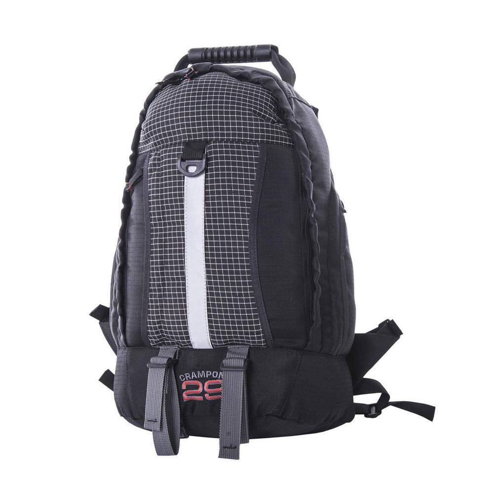 Mochila Trilhas & Rumos Crampon 29L Quadriculado Preto