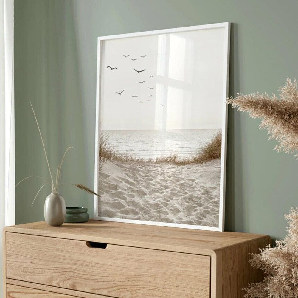 Quadro Decorativo Praia - Pé Na Areia 45X34Cm