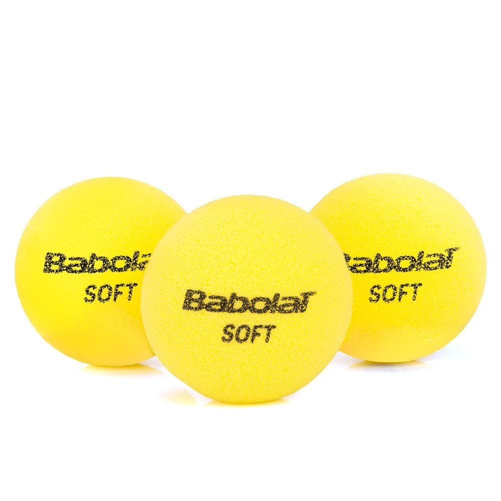 Bola de Tênis Babolat Infantil Soft Foam Iniciação - Pacote com 03 Unidades