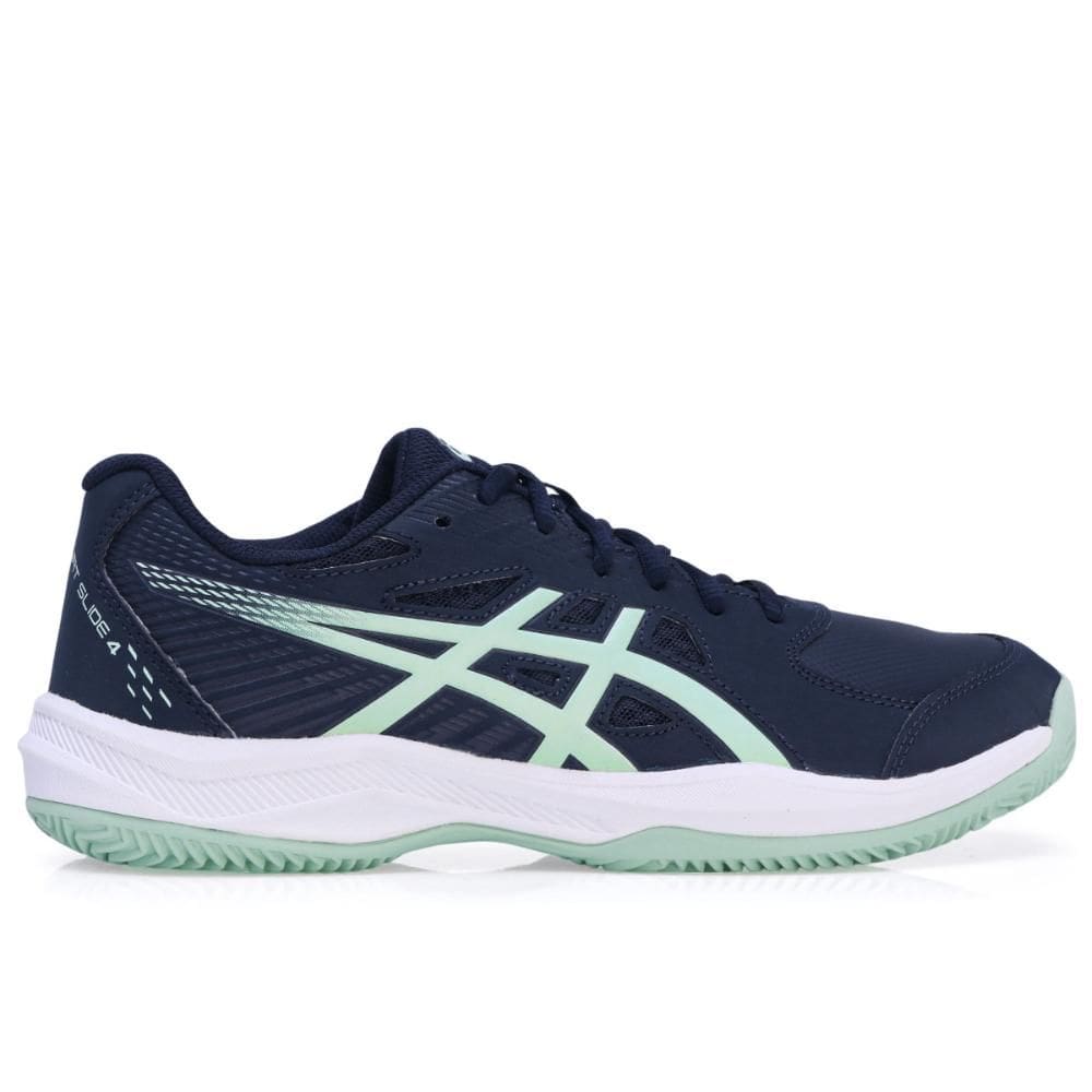 Tênis Asics Court Slide 4 - Clay Saibro - Azul e Verde
