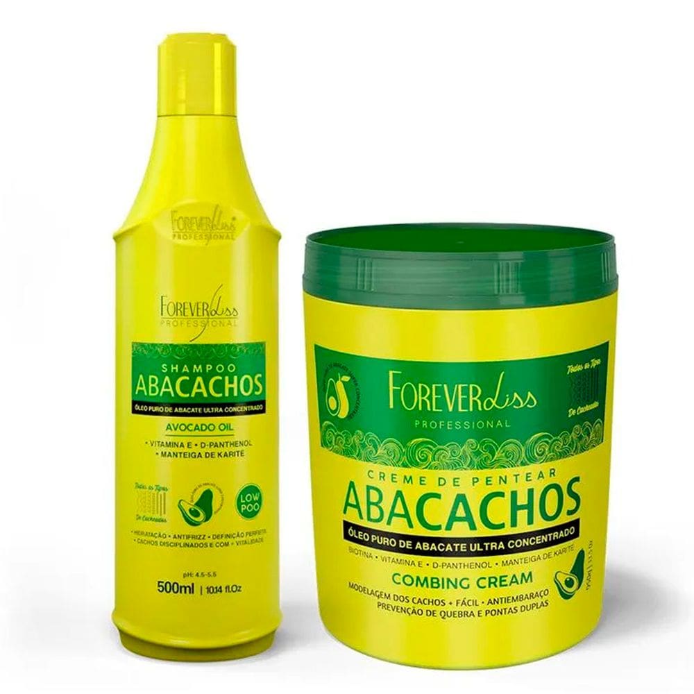 Kit Shampoo E Creme De Pentear Abacachos Forever Liss