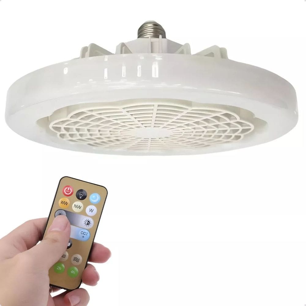 Ventilador Silencioso De Teto Lâmpada Luminária Led