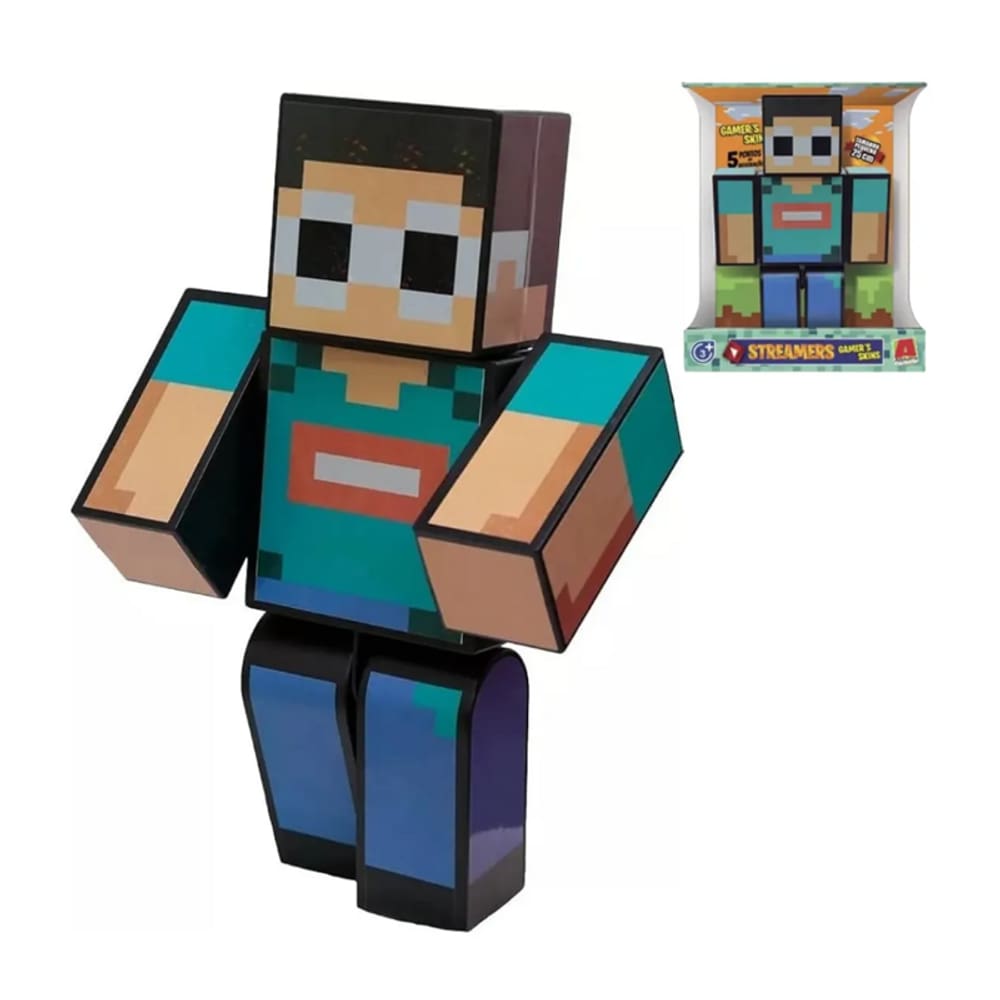Boneco Streamers George 25CM Minecraft - Algazarra