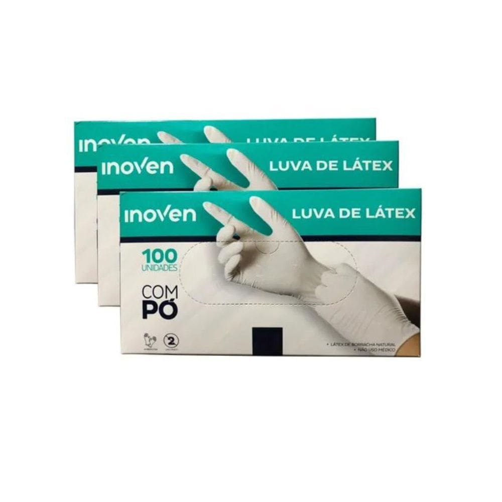 Luva De Latex Com Pó Inoven Tam M