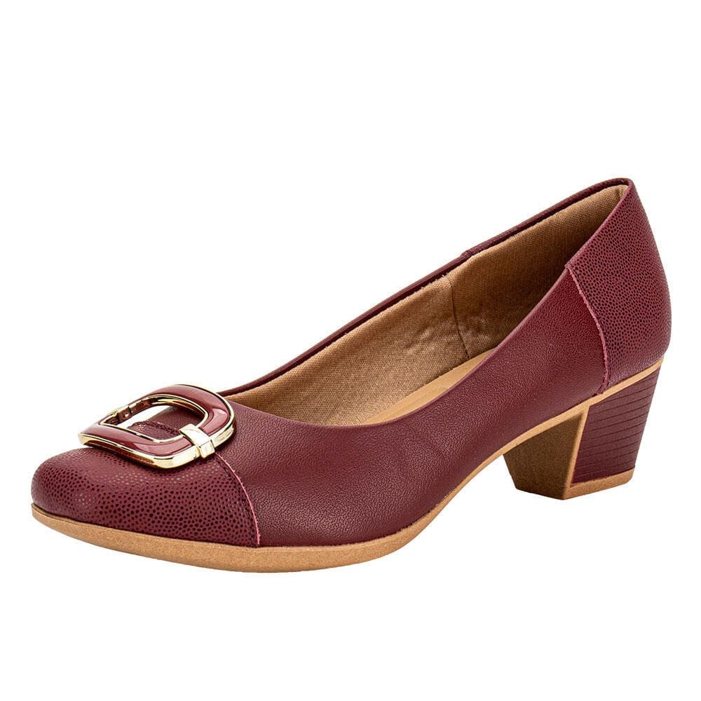 Sapato Feminino Salto Grosso Usaflex Mm1502