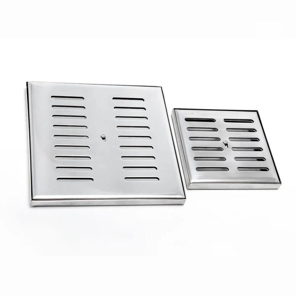 Ralo Quadrado com Fecho 10x10cm Scoar em Aço Inox