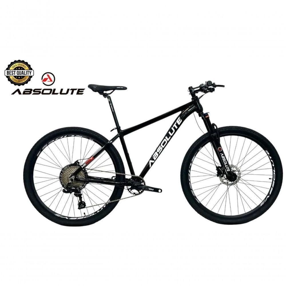 Bicicleta Aro 29 Nero 5 Peças Inteira Absolute 12v Garfo Trava K7 11-52 Freio A Disco Hidráulico - Preto Tam.23