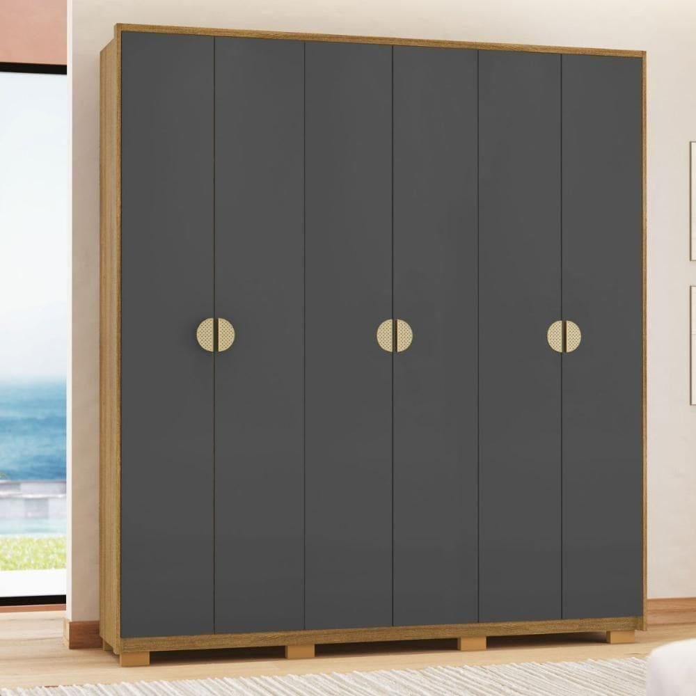 Conjunto Roupeiro E Cômoda Sapatelira China Nature Alasca