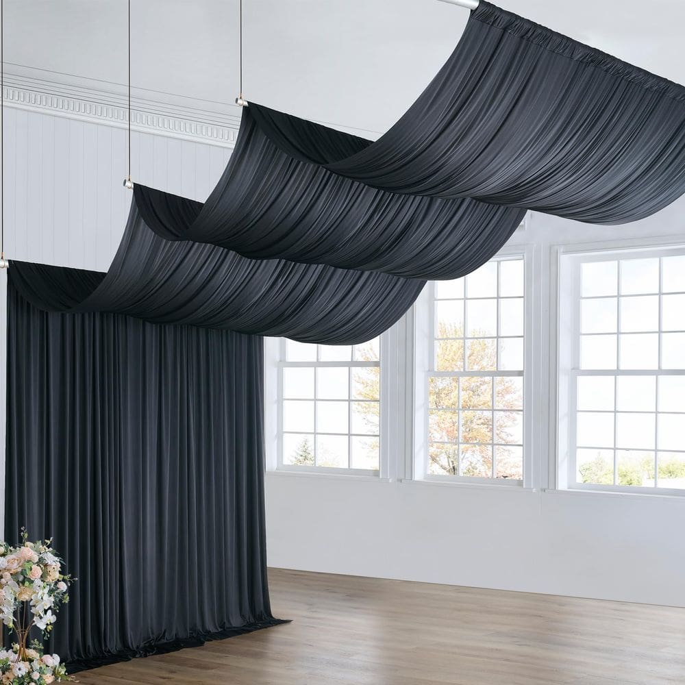 Painéis de cortina de teto NSSONBEN 3x9m pretos para painéis Party 2