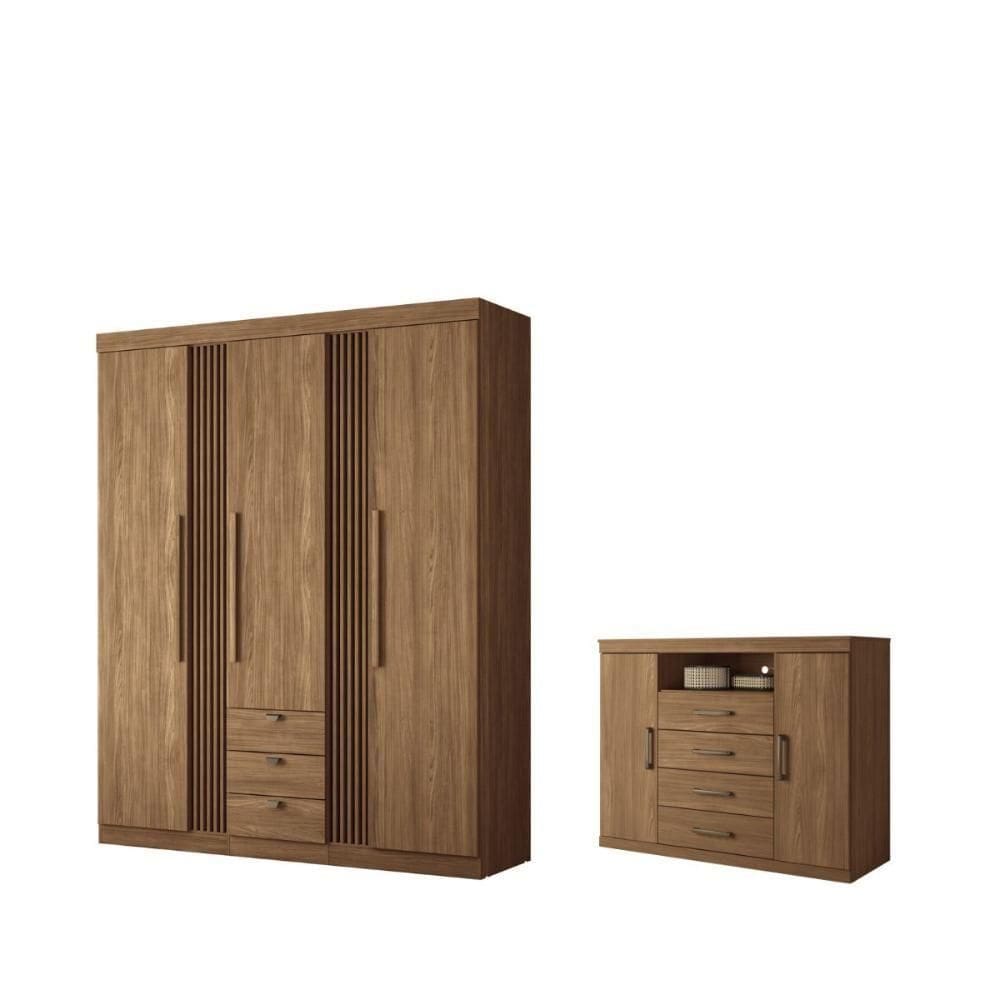 Kit Roupeiro E Cômoda George Jatoba