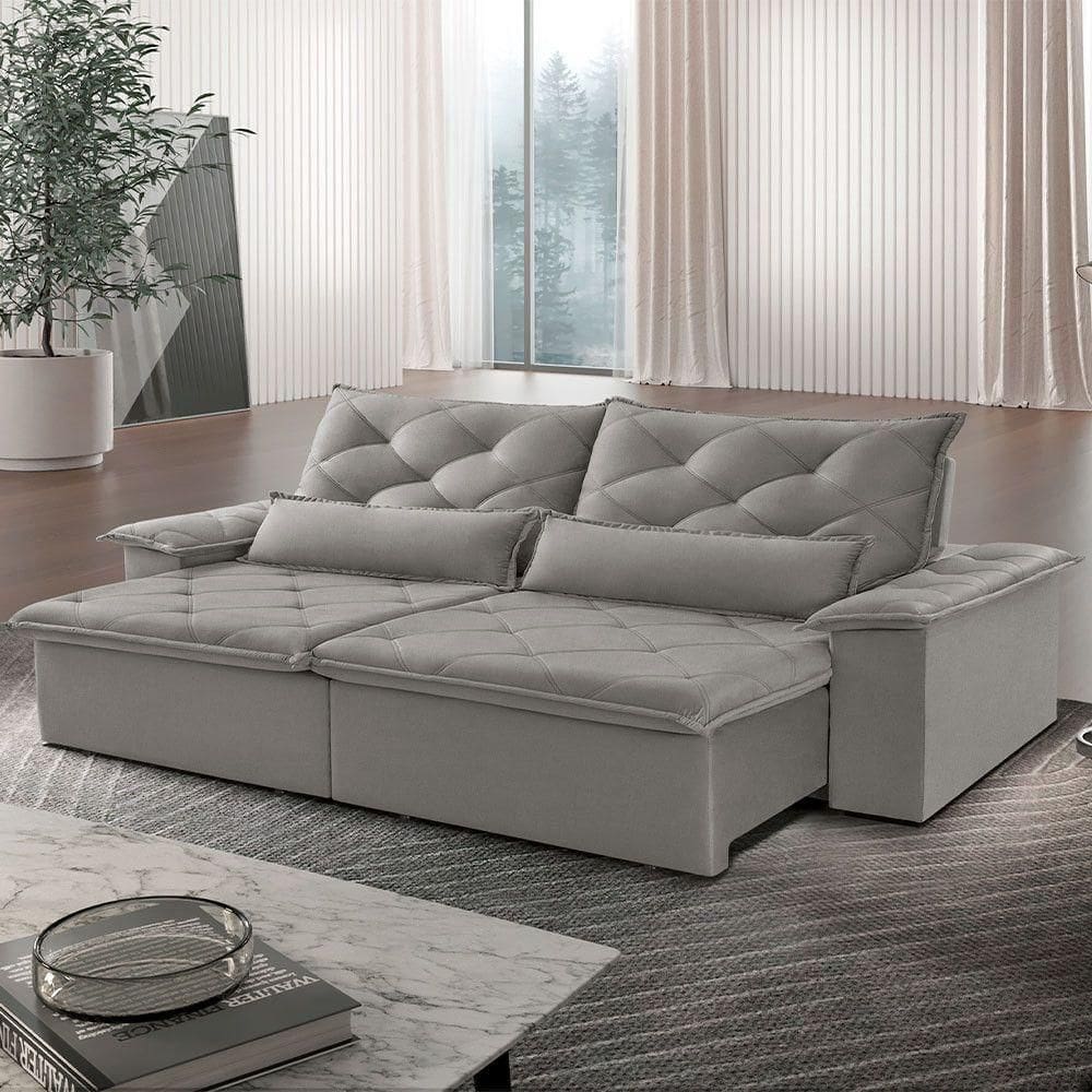 Sofá Melt 02 Módulos De 80cm Br 25cm Meu Sofá Online B026 Veludo Prata