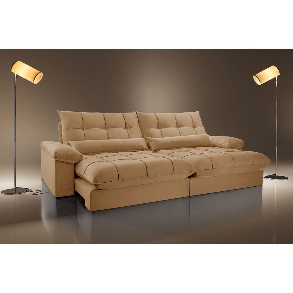 Sofá Liz 02 Módulos De 80cm Br 25cm Meu Sofá Online P321 Linho Dourado