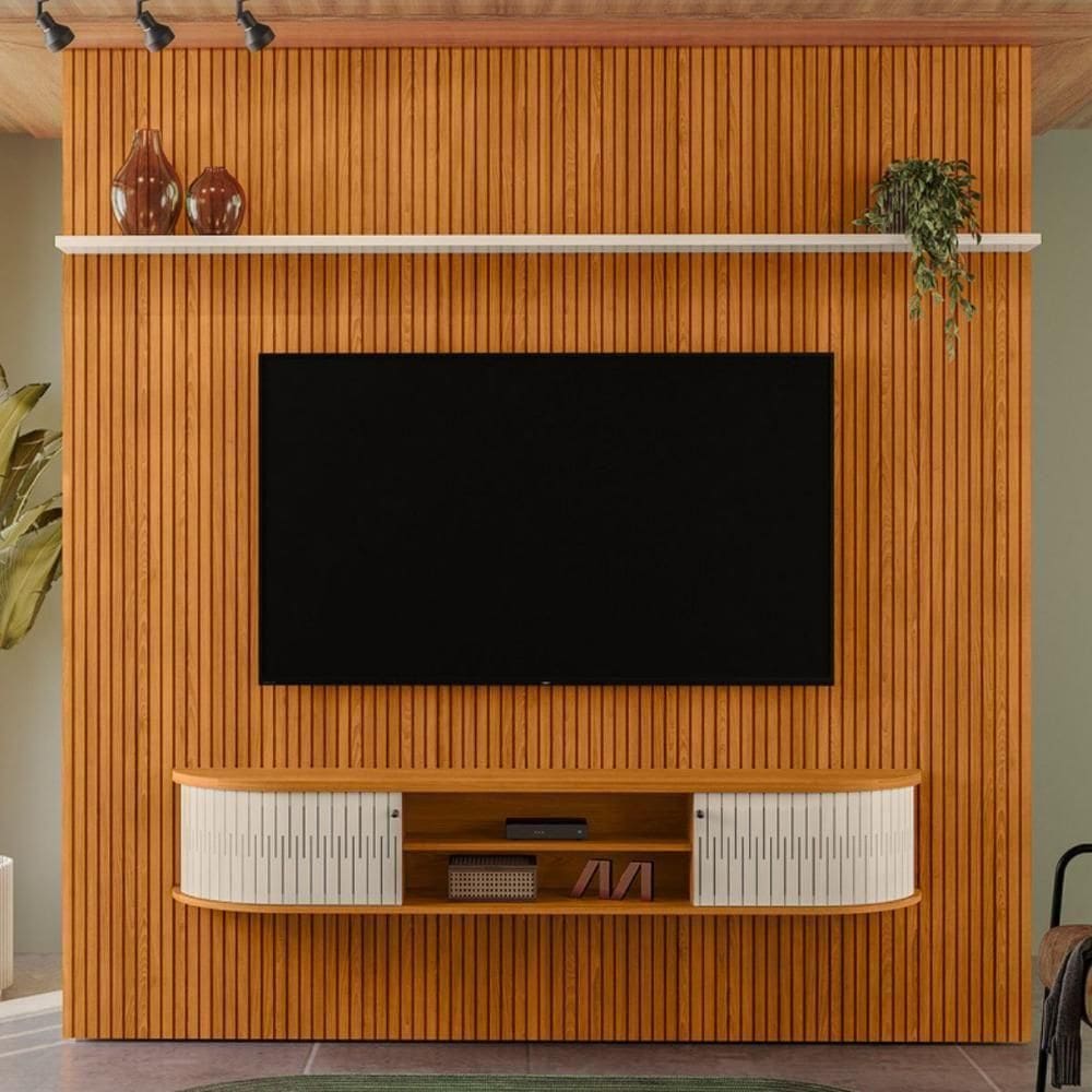 Estante Painel Para Tv Emberfall Cinamomo Off White