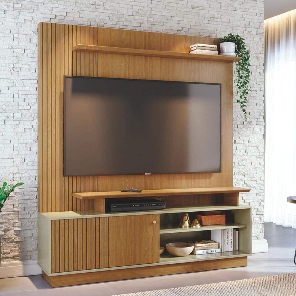 Estante Painel Para Tv Emberforge Cumaru Opala