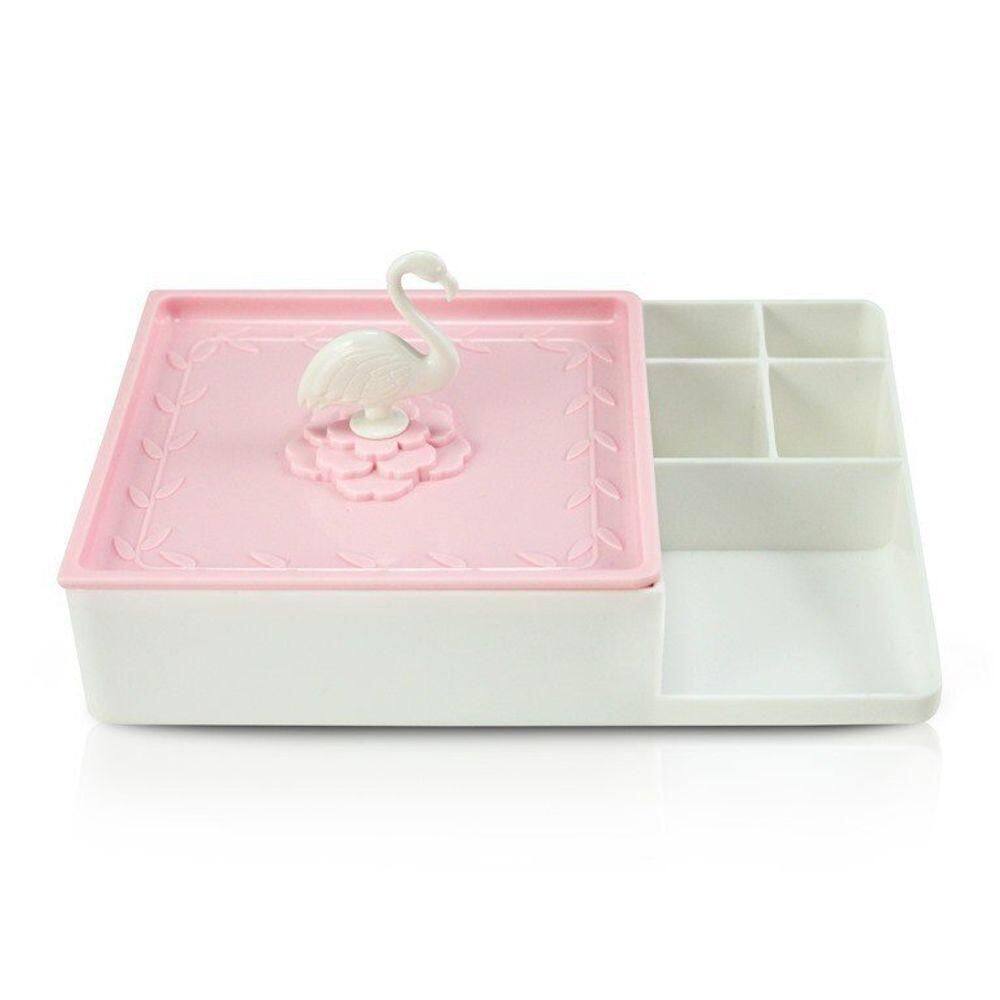 Organizador Multiuso Flamingo De Mesa Lifestyle Jacki Design Branco-rosa