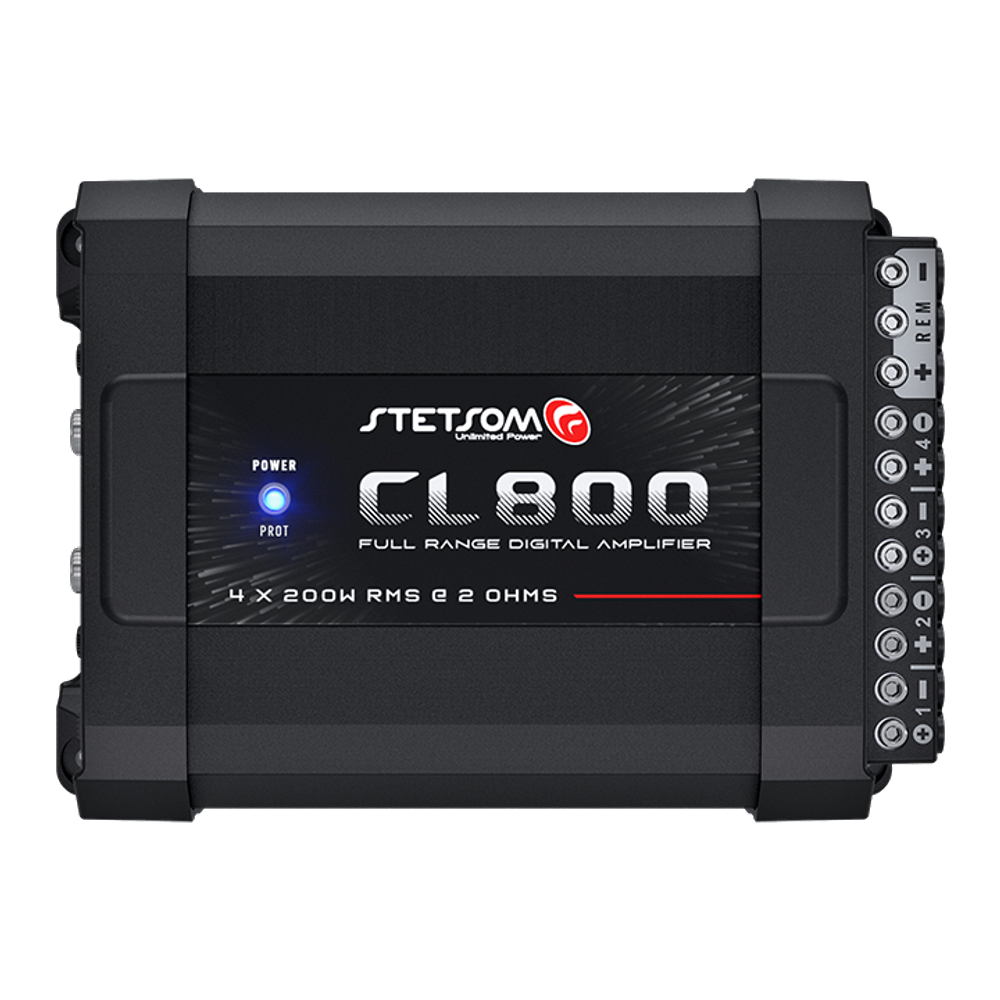 Amplificador módulo stetsom cl800 800.4 800w 4 canais 2 ohms