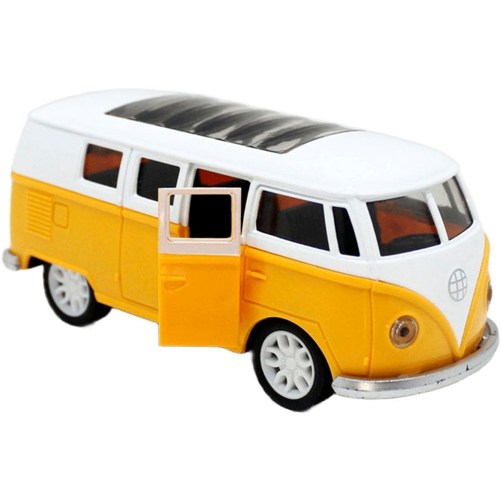 Carro Miniatura Coleção Volkswagen Kombi Amarelo Á Fricção