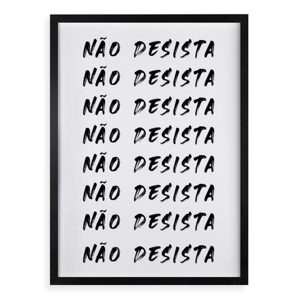 Quadro Decorativo Não Desista 33X24Cm