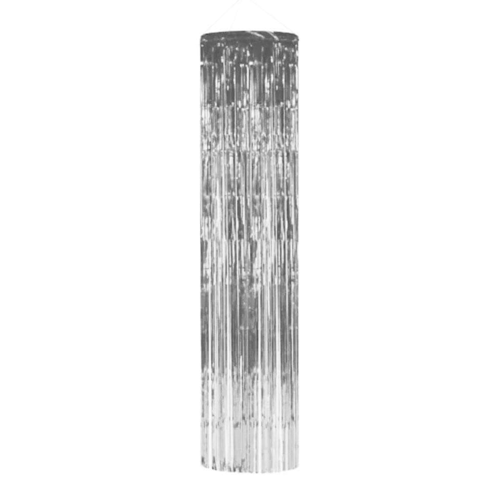 Lustre Metalizado 2 Metros Decorativo Festa Prata Kriat