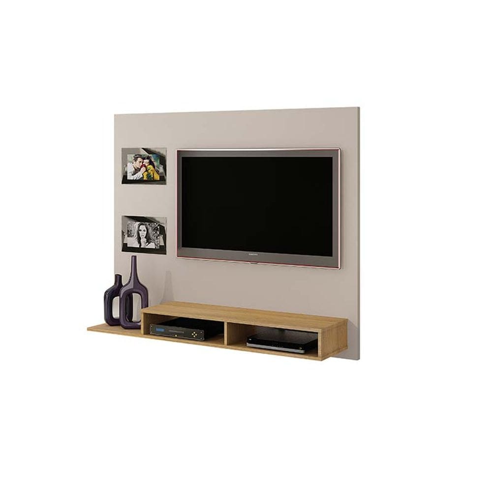 Painel Para TV até 46 Polegadas Hades Valdemóveis Off White/Cinamomo
