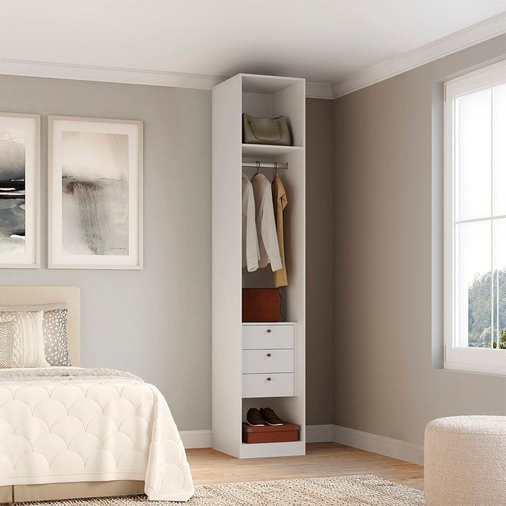 Closet Modulado sem Portas com Gavetas 45cm Altezza Branco