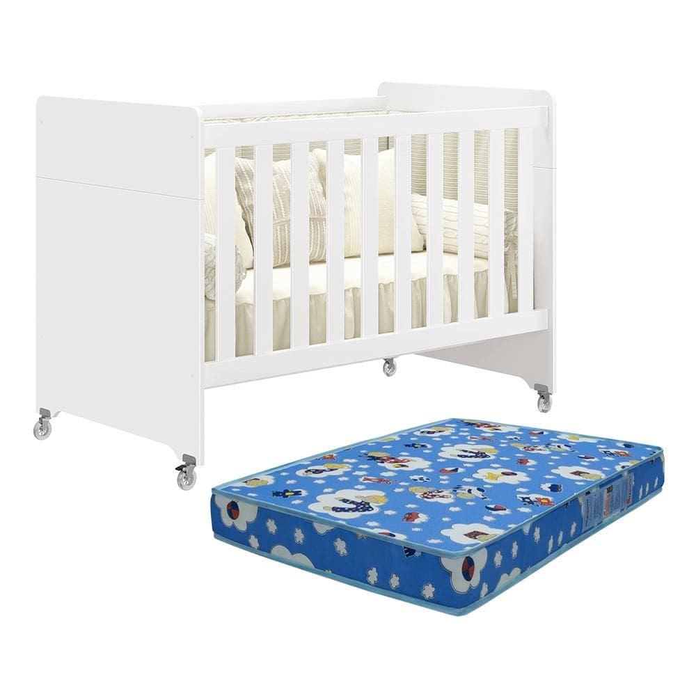 Berço Evolution 4 em 1 com Colchão Baby Physical - Reller Móveis
