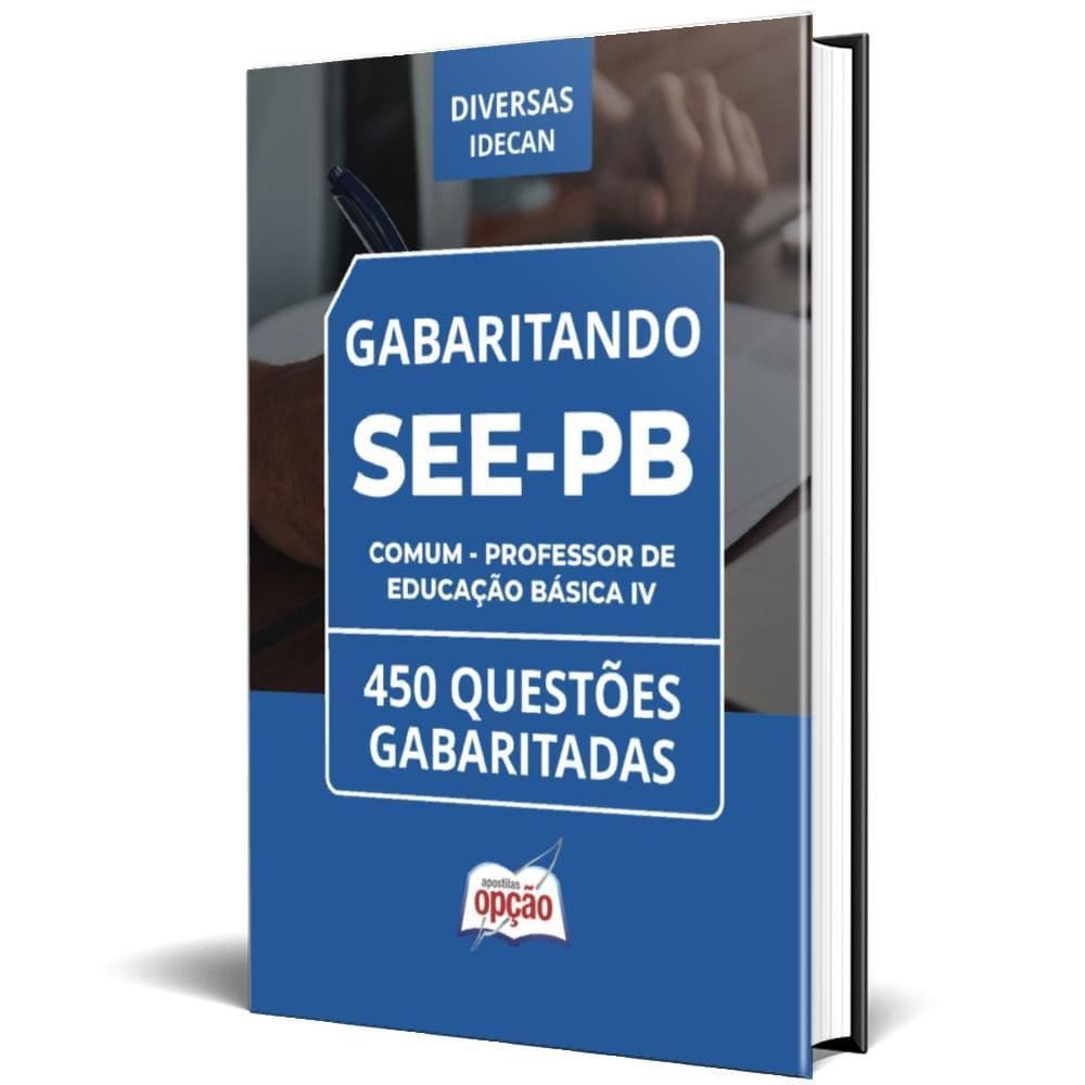 Caderno See Pb 2025 Comum Professor Educação Básica Iv 450