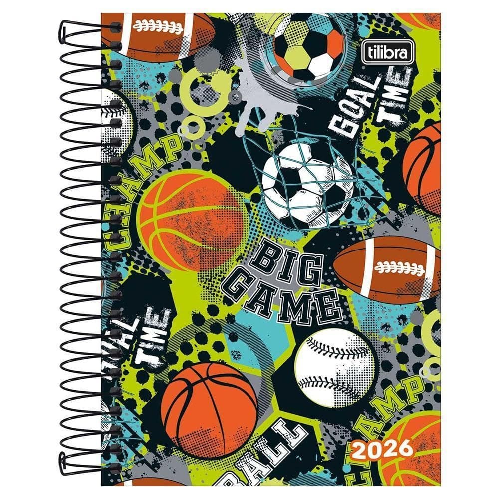 Agenda Diária 2026 Espiral M5 160Fls Spice Esportes Tilibra