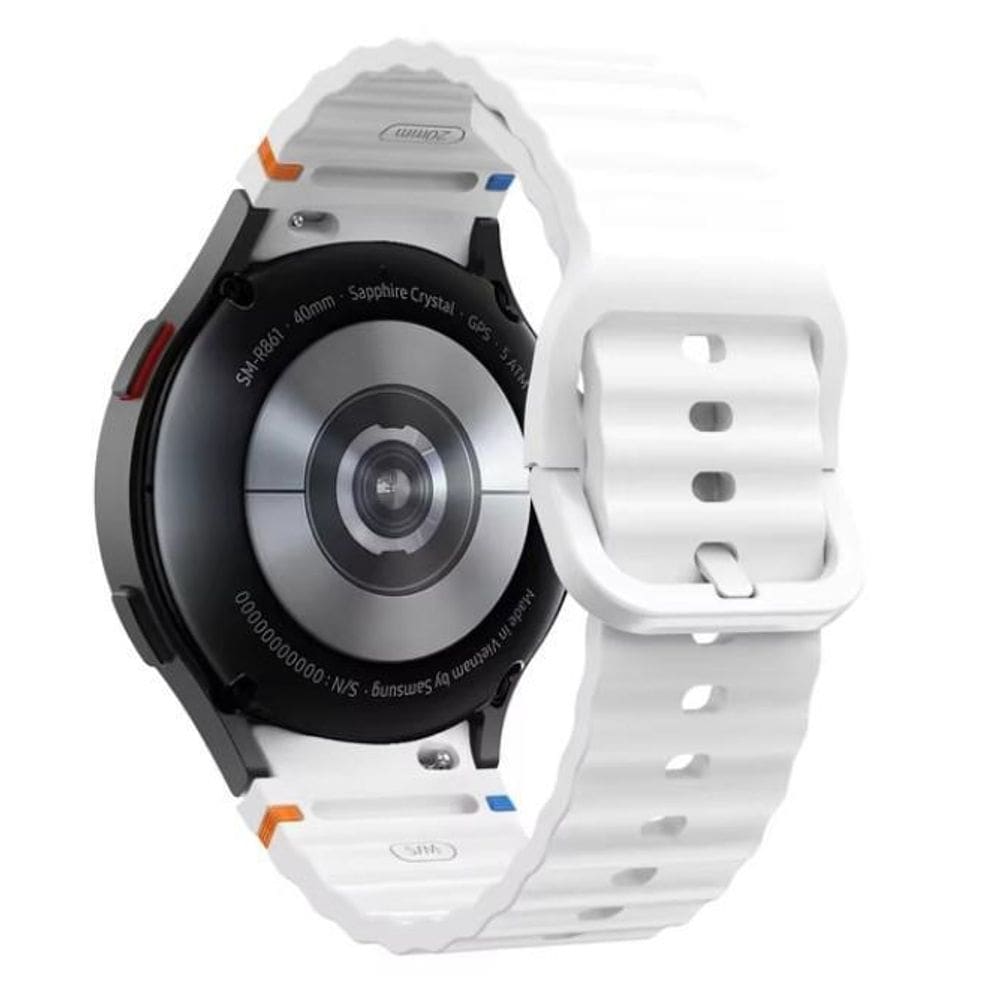 Pulseira De Silicone Para Samsung Galaxy Watch 7 - Branca