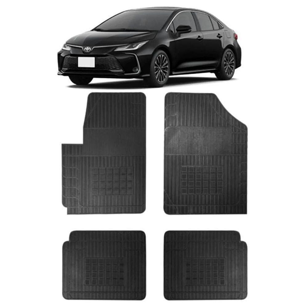 Tapete Borracha Toyota Corolla 2018 Até 2020 4 Peças Preto