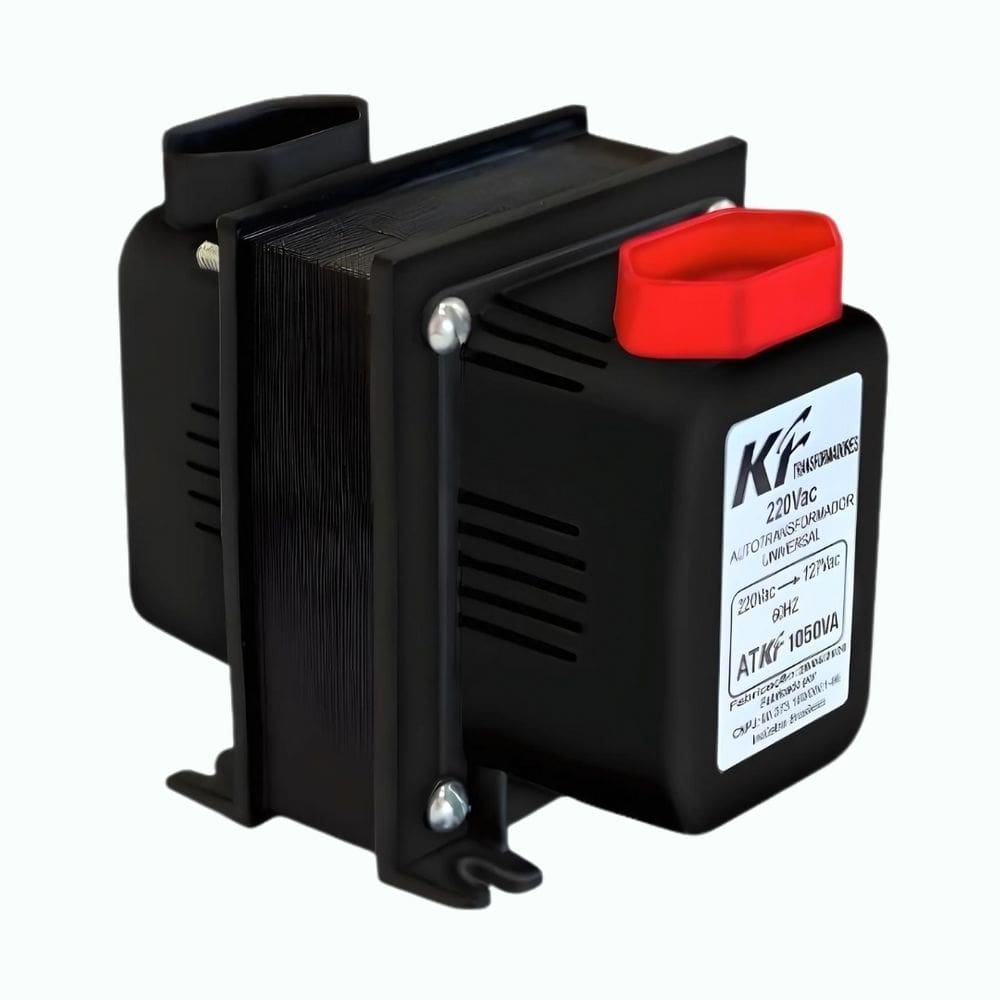 Autotransformador KF, Tripolar, 1500VA, Bivolt 110V/220V, Slim, Preto - TRF0895